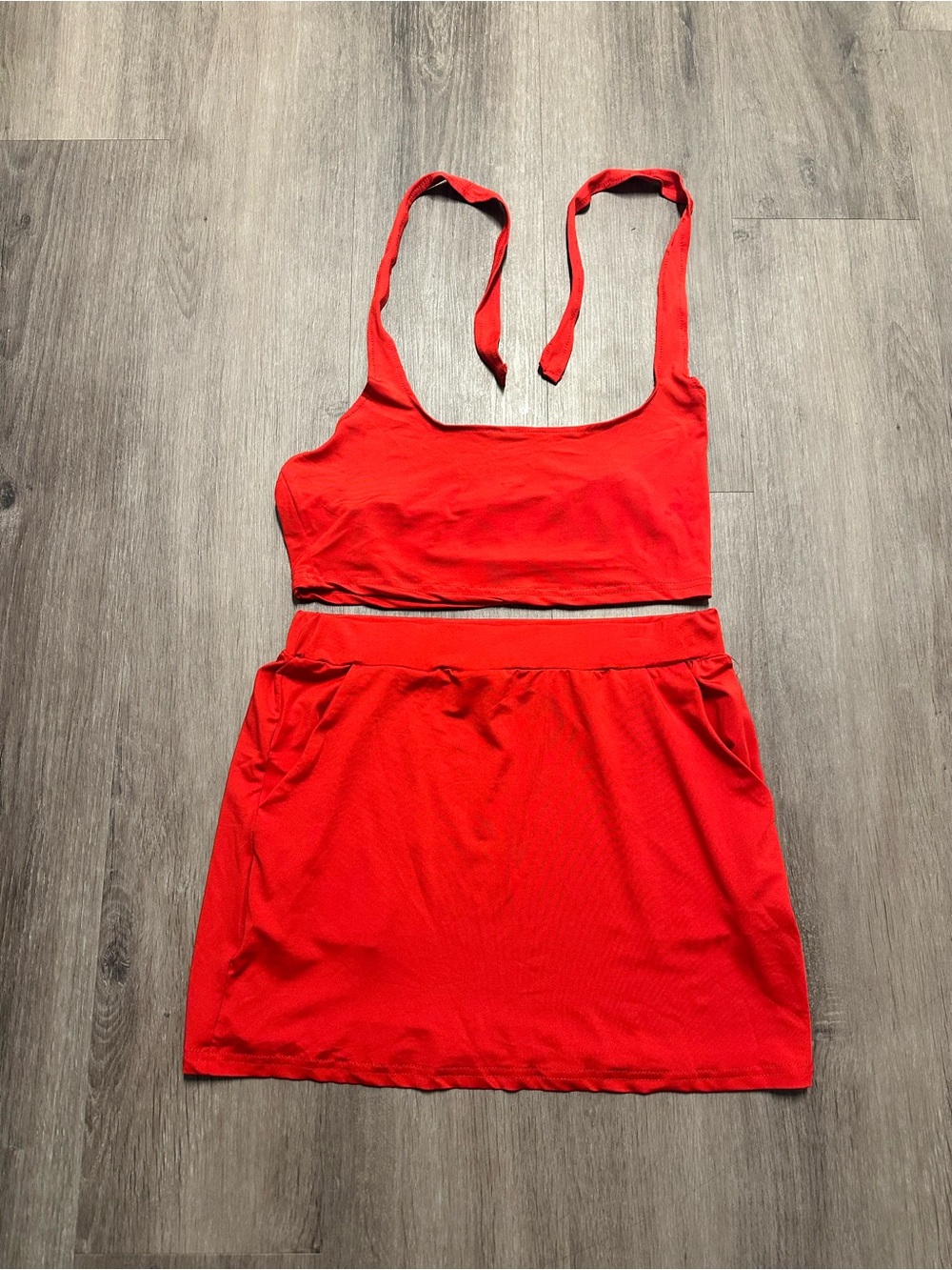 Women's Red Two-Piece Sleepwear Set